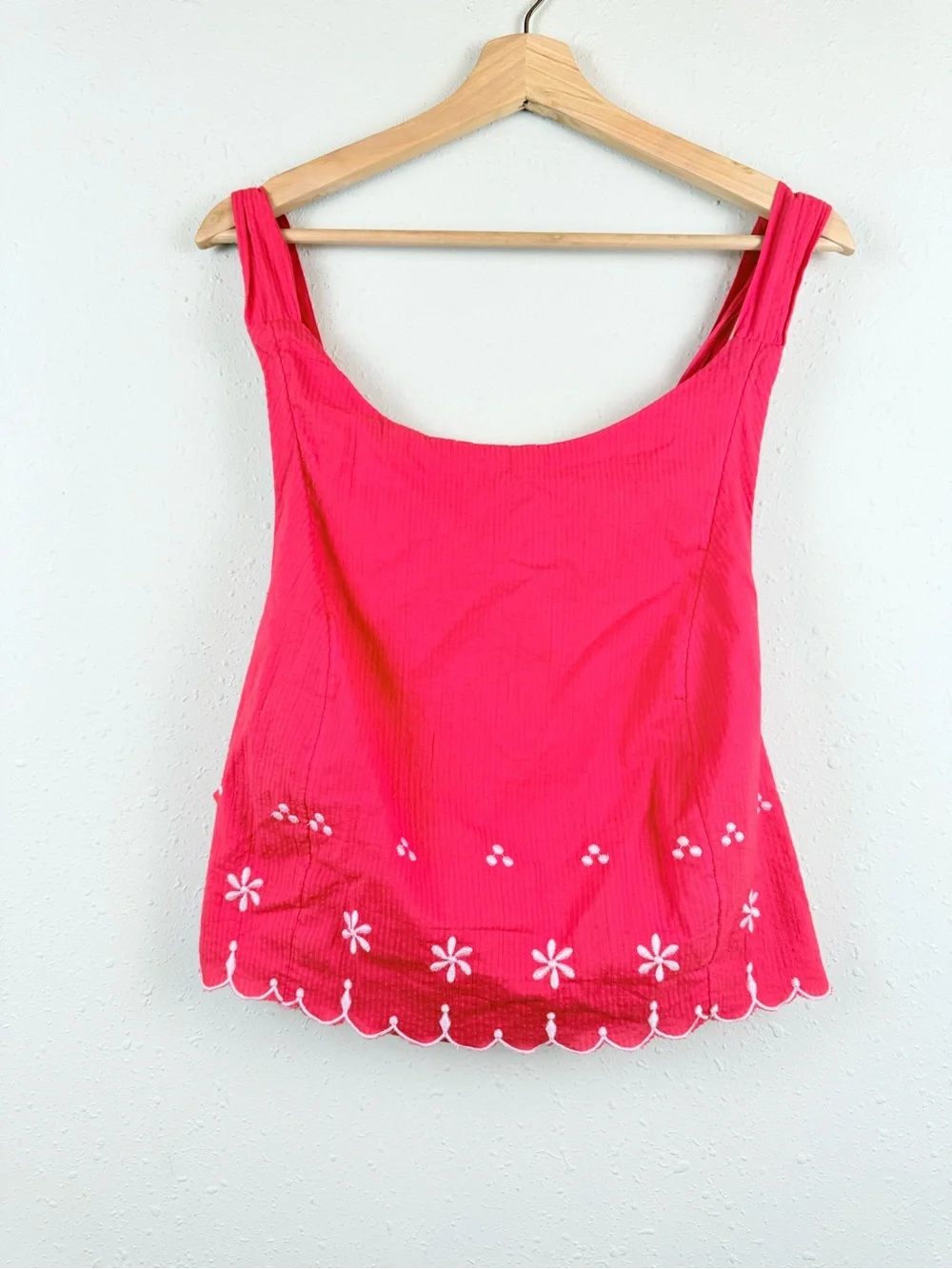 Free People Kayla Tie Red Crop Open Back Top Size XL NWT